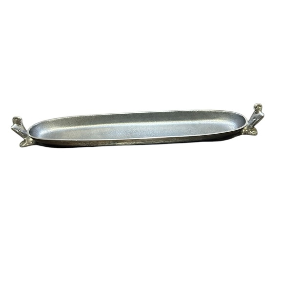 Carrol Boyes At Ease Canoe Bowl Serving Dish Aluminum Oblong Art